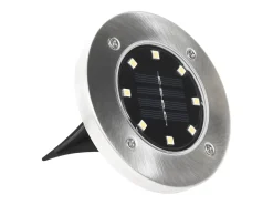 Lámparas solares de suelo 8 unidades luces LED blanco cálido ES548502