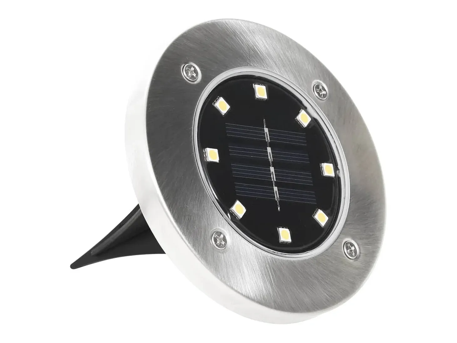 Lámparas solares de suelo 8 unidades luces LED blanco cálido ES548502