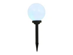 Lámparas solares esféricas de exterior 3 uds LED RGB 20 cm ES138571