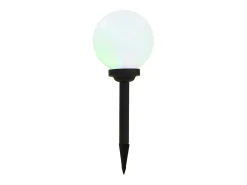 Lámparas solares esféricas de exterior 3 uds LED RGB 20 cm ES138571