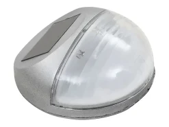Lámparas solares LED de pared exterior redonda 24 uds plateadas ES636316