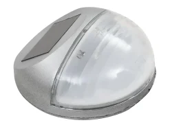 Lámparas solares LED de pared exterior 12 uds redondas plateada ES150337