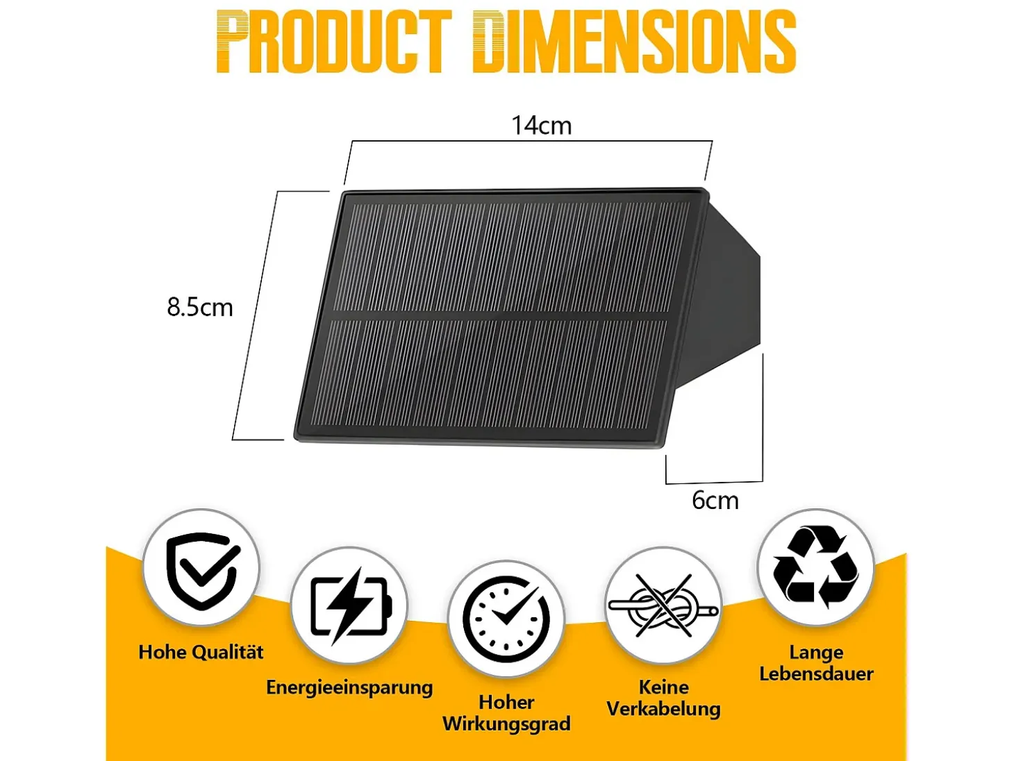 Lámparas solares NETTLIFE para exteriores - 4 apliques solares de pared para exteriores, luz blanca cálida