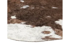 Luut Alfombra lavable antideslizante vaca marrón y blanco 120x170 cm