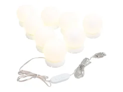 Luz de espejo con 8 bombillas LED blanco cálido y blanco frío ES165067