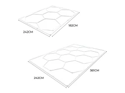 Luz LED hexagonal 10 panales y borde Detalle del coche Garaje Taller Gimnasio Panal