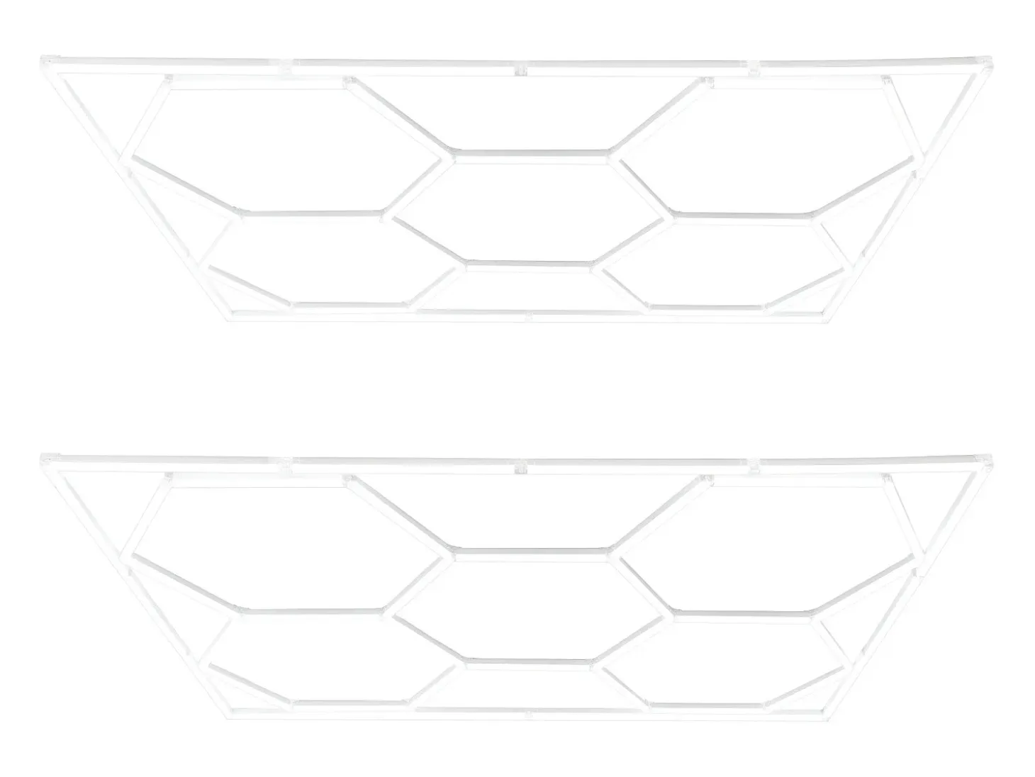 Luz LED hexagonal 10 panales y borde Detalle del coche Garaje Taller Gimnasio Panal