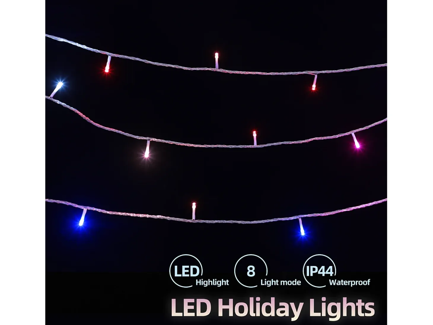 100M 600 LED Guirlande lumineuse Carnaval Mariage Extérieur Intérieur Jardin Éclairage, Multicolore