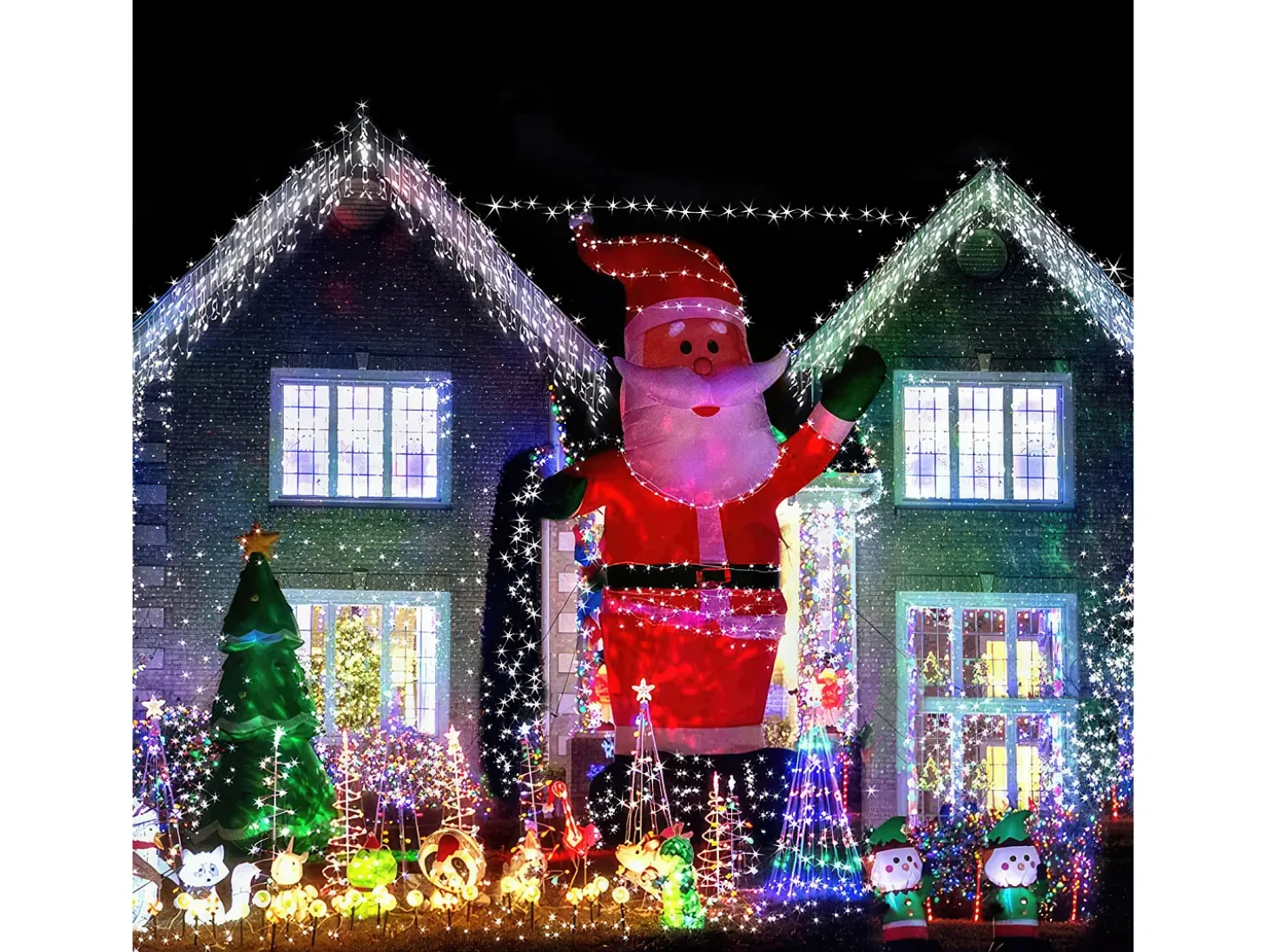 100M 600 LED Guirlande lumineuse Carnaval Mariage Extérieur Intérieur Jardin Éclairage, Multicolore