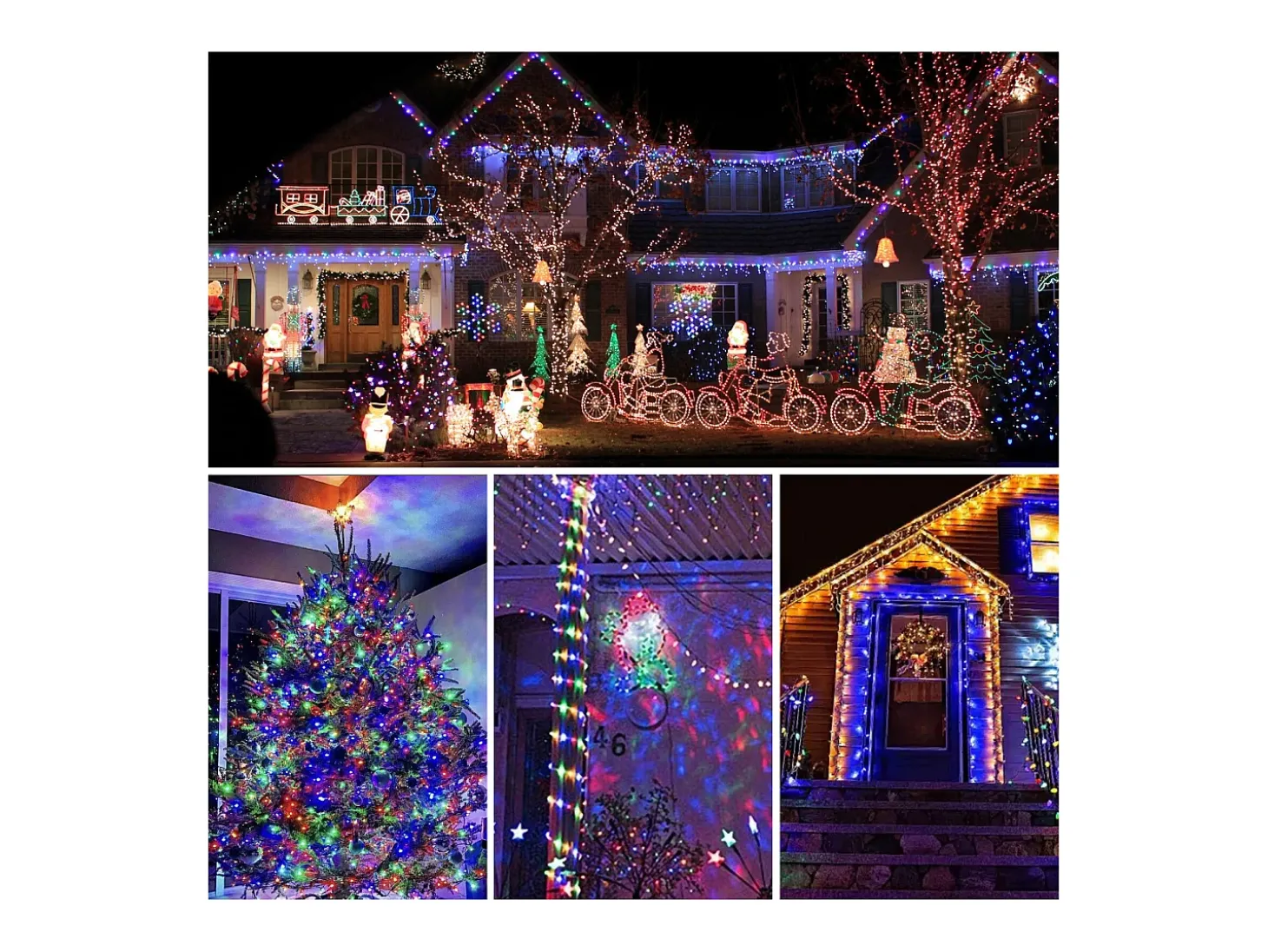 100M 600 LED Guirlande lumineuse Carnaval Mariage Extérieur Intérieur Jardin Éclairage, Multicolore