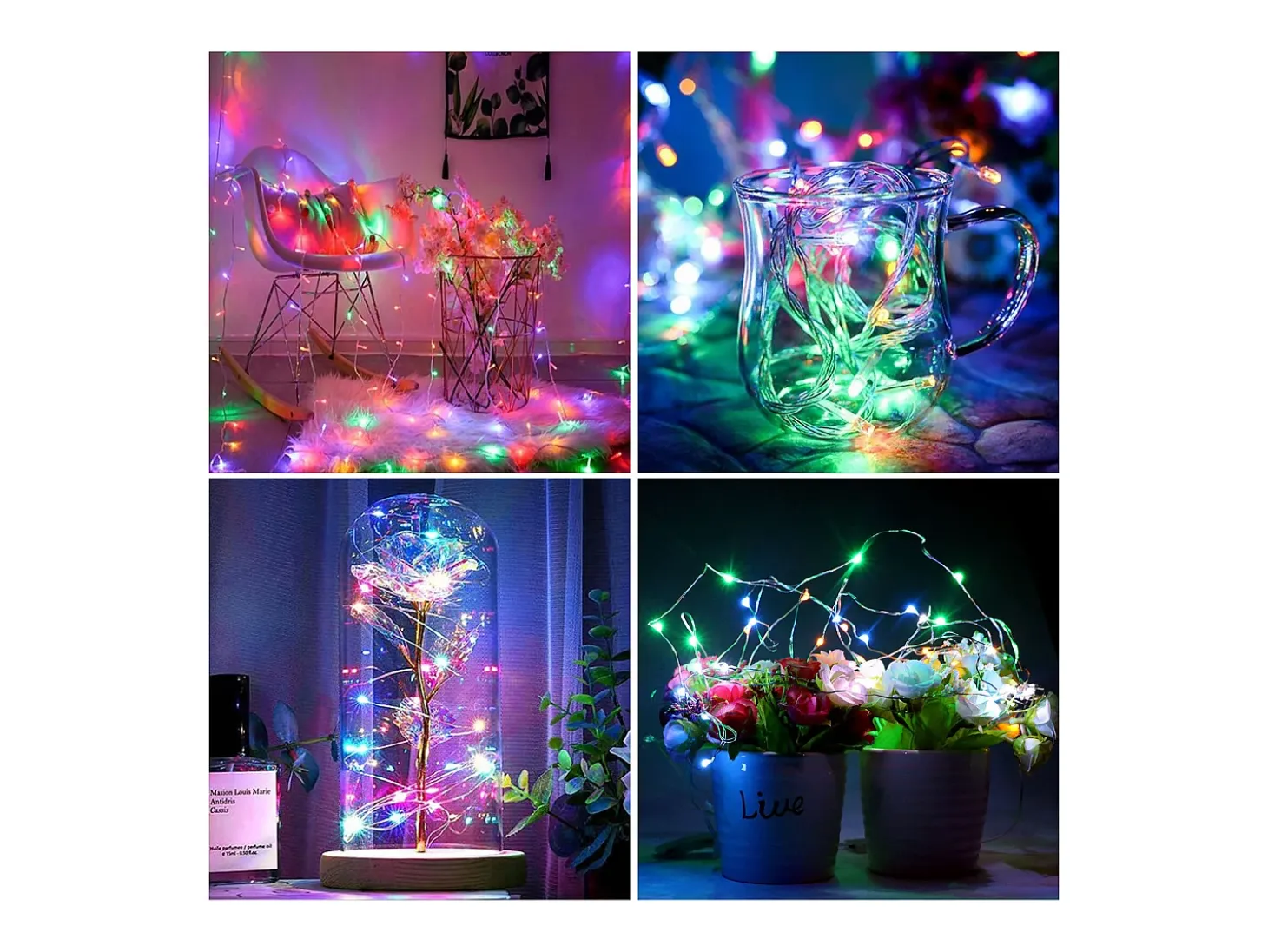 100M 600 LED Guirlande lumineuse Carnaval Mariage Extérieur Intérieur Jardin Éclairage, Multicolore