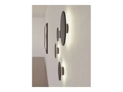 Mac Mini Wall Corten - Aplique LED de pared de 6 W con interruptor CCT 2700K/3200K/4000K en aluminio, aplique de pared de 360 grados - Beneito & Faure