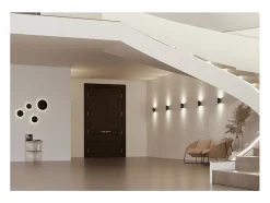 Mac Mini Wall Corten - Aplique LED de pared de 6 W con interruptor CCT 2700K/3200K/4000K en aluminio, aplique de pared de 360 grados - Beneito & Faure