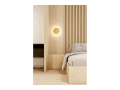Mac Wall Legno - Aplique de pared LED de 15 W con interruptor CCT 2700K/3200K/4000K en aluminio, aplique de pared de 360 grados - Beneito & Faure
