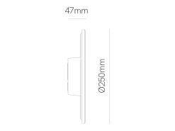 Mac Wall XL Corten - Aplique de pared LED de 20 W con interruptor CCT 2700K/3200K/4000K en aluminio, aplique de pared de 360 grados - Beneito & Faure