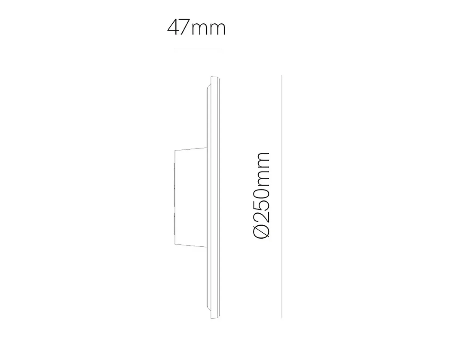 Mac Wall XL Corten - Aplique de pared LED de 20 W con interruptor CCT 2700K/3200K/4000K en aluminio, aplique de pared de 360 grados - Beneito & Faure