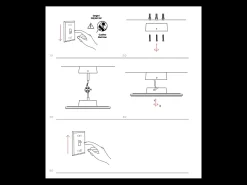 Mac Wall XL Negro - Aplique LED de pared de 20 W con interruptor CCT, 2700K/3200K/4000K, aluminio, aplique de pared de 360 grados - Beneito & Faure