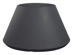 Maceta cónica redonda de resina Stromboli antracita para plantas de interior y exterior, 60 x 35 cm