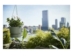Maceta colgante 24 - Exterior Ø 23,9 x 20,3 cm - Verde hoja