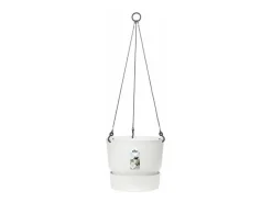 Maceta colgante exterior Ø 24 x Alto 20 cm - Blanco