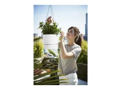 Maceta colgante exterior Ø 24 x Alto 20 cm - Blanco