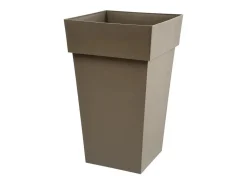 Maceta cuadrada Toscana 39 x A.65 cm - Topo - Resistente y duradera