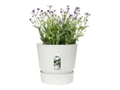 Maceta exterior redonda Ø 24 x Alto 23 cm - Blanco