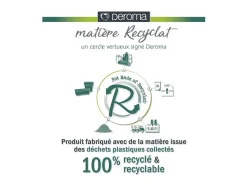 Maceta Exterior Redonda DEROMA Day R Camel 60 cm Taupe Mate Reciclada Resistente a Heladas y Rayos UV