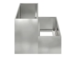 Maceta para Jardín | Jardinera | Macetero Plateado 100 x 60 x 45 cm Acero galvanizado