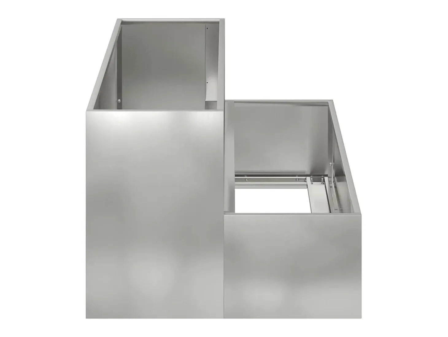 Maceta para Jardín | Jardinera | Macetero Plateado 100 x 60 x 45 cm Acero galvanizado