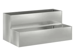 Maceta para Jardín | Jardinera | Macetero Plateado 100 x 60 x 45 cm Acero galvanizado