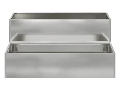 Maceta para Jardín | Jardinera | Macetero Plateado 100 x 60 x 45 cm Acero galvanizado