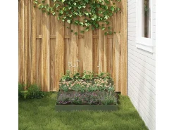 Maceta para Jardín | Jardinera | Macetero Verde oliva 90 x 90 x 35 cm Acero
