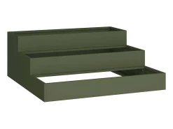 Maceta para Jardín | Jardinera | Macetero Verde oliva 90 x 90 x 35 cm Acero