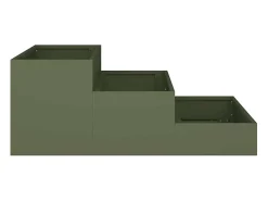 Maceta para Jardín | Jardinera | Macetero Verde oliva 90 x 90 x 35 cm Acero