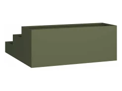 Maceta para Jardín | Jardinera | Macetero Verde oliva 90 x 90 x 35 cm Acero