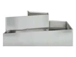 Maceta para Jardín | Jardinera | Macetero Plateado 100 x 100 x 50 cm Acero galvanizado