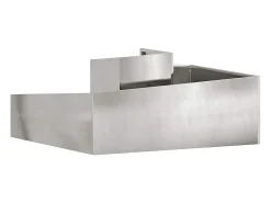 Maceta para Jardín | Jardinera | Macetero Plateado 100 x 100 x 50 cm Acero inoxidable
