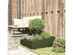 Maceta para Jardín | Jardinera | Macetero Verde oliva 80 x 80 x 50 cm