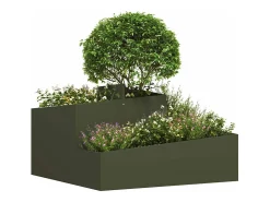 Maceta para Jardín | Jardinera | Macetero Verde oliva 80 x 80 x 50 cm