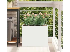 Maceta para Jardín | Jardinera | Macetero Blanco 50 x 32 x 40 cm