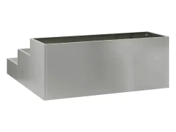 Maceta para Jardín | Jardinera | Macetero Plateado 90 x 90 x 35 cm Acero galvanizado