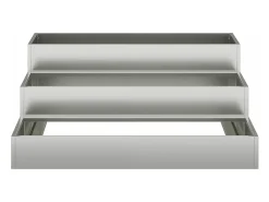 Maceta para Jardín | Jardinera | Macetero Plateado 90 x 90 x 35 cm Acero galvanizado