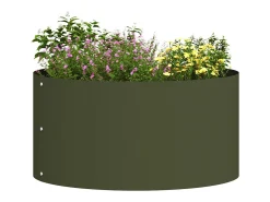 Maceta para Jardín | Jardinera | Macetero Verde oliva 40 x 40 x 20 cm Acero