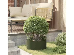 Maceta para Jardín | Jardinera | Macetero Verde oliva 40 x 40 x 20 cm Acero