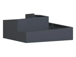 Maceta para Jardín | Jardinera | Macetero Antracita 100 x 100 x 50 cm Acero