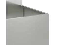 Maceta para Jardín | Jardinera | Macetero Plateado 80 x 80 x 60 cm Acero galvanizado