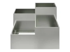 Maceta para Jardín | Jardinera | Macetero Plateado 80 x 80 x 60 cm Acero galvanizado