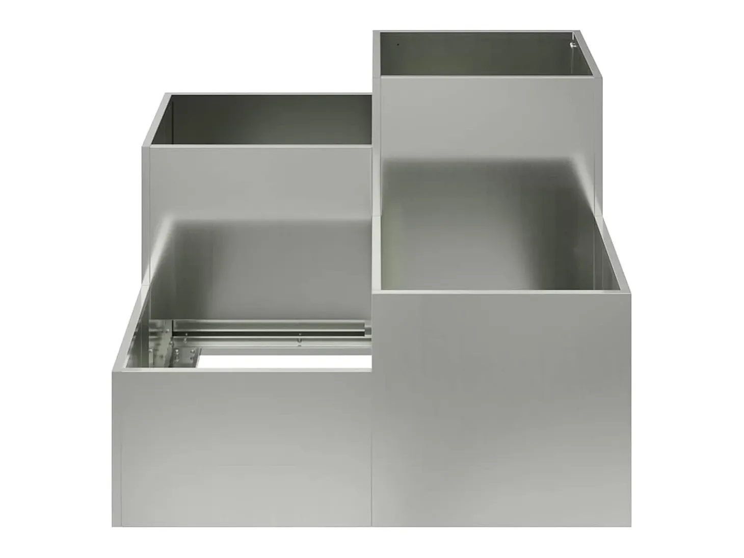 Maceta para Jardín | Jardinera | Macetero Plateado 80 x 80 x 60 cm Acero galvanizado