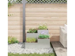 Maceta para Jardín | Jardinera | Macetero Plateado 80 x 80 x 60 cm Acero galvanizado